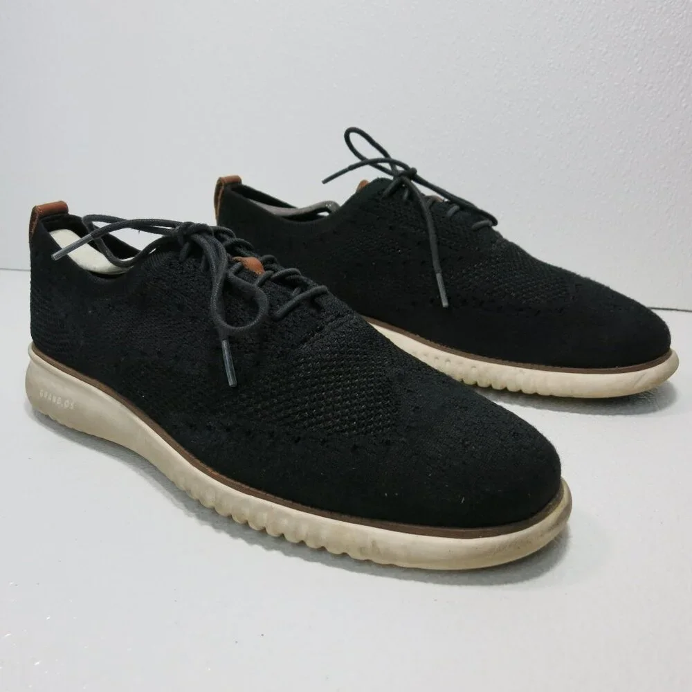 Cole Haan 2.ZERØ GRAND Laser Wingtip Oxfords Fabric Casual Footwear Sz 10.5 M - Picture 2 of 7